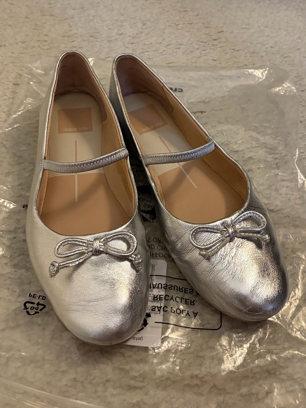 Dolce Vita Ballet Flats Silver 6